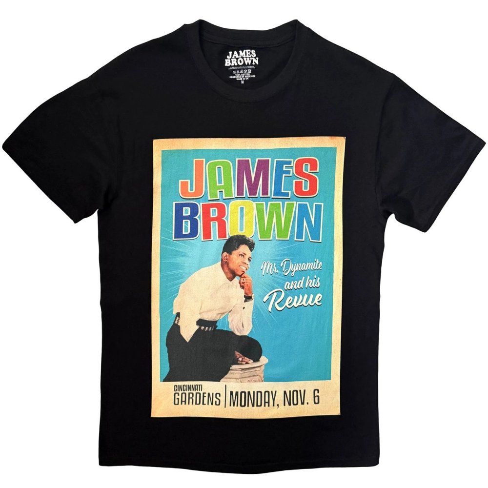James Brown - Mr Dynamite Mens Tshirt - Black